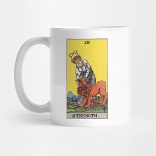 Strenght, Raider Waite Tarot, Divination Tarot Mug